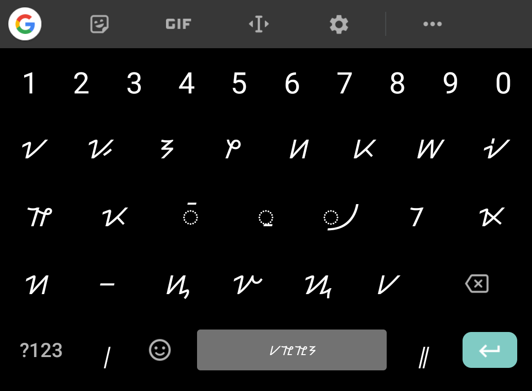 Baybayin-Hanunoó Gboard layout