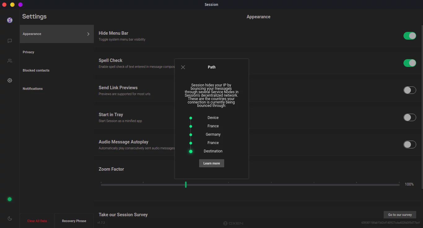 Session Linux Client