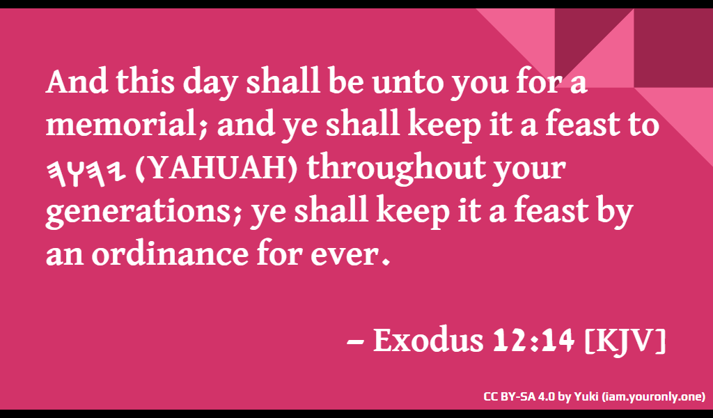 Feast of 𐤉𐤄𐤅𐤄 (YAHUAH)'s Passover slide-02