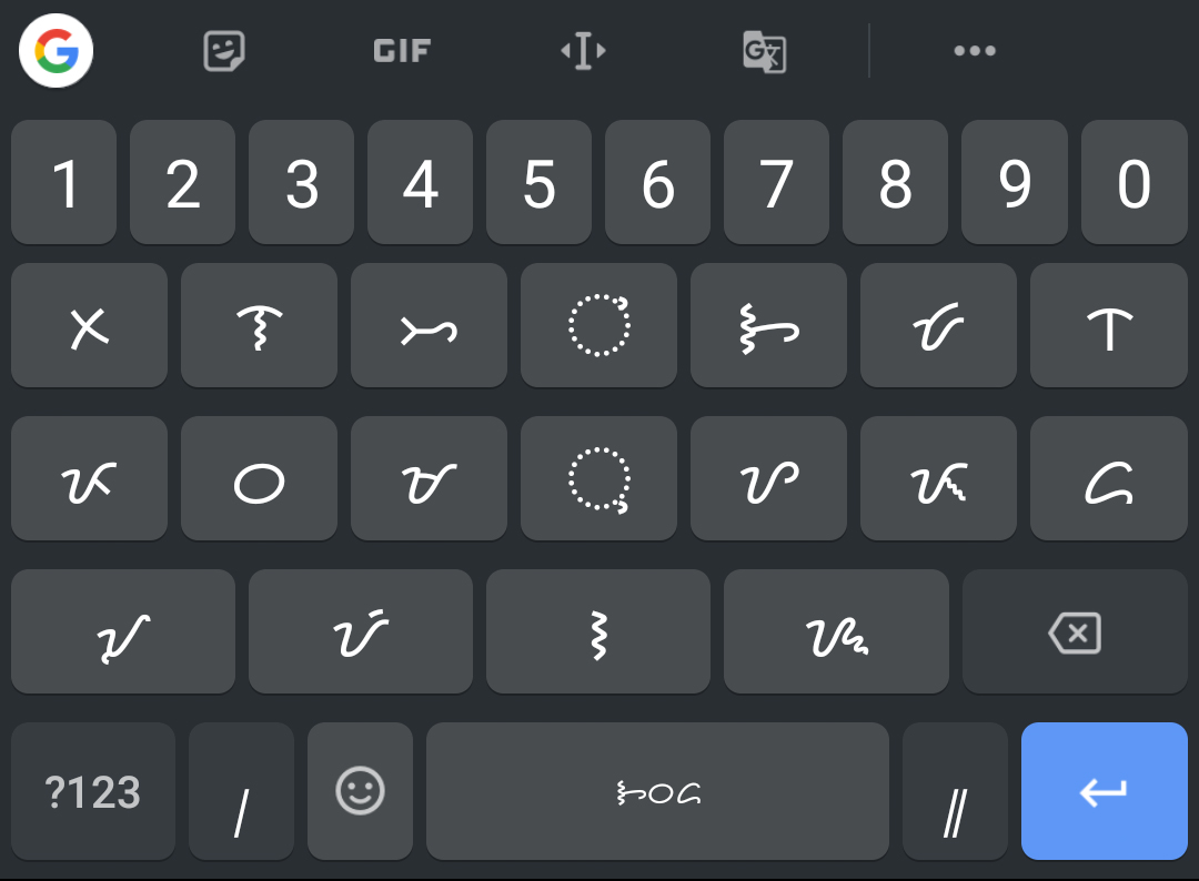 Baybayin-Tagbanwa Gboard layout